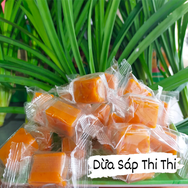 500gr Kẹo dừa Sáp - Vị Gấc